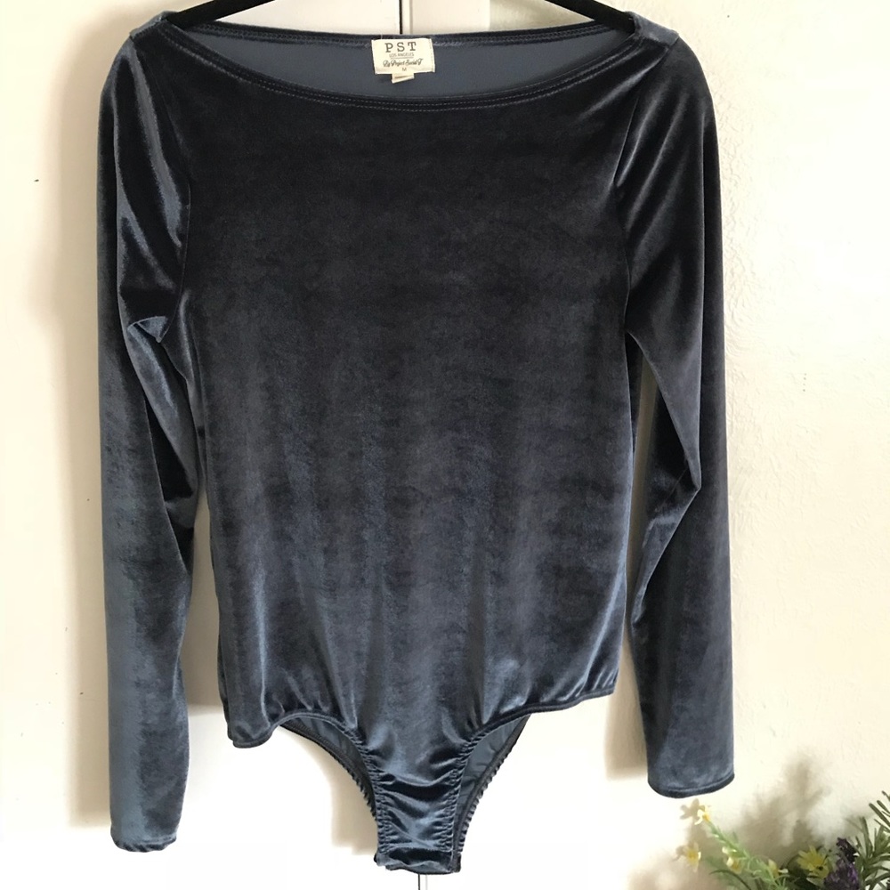 Project Social T Los Angeles velvet bodysuit NWOT